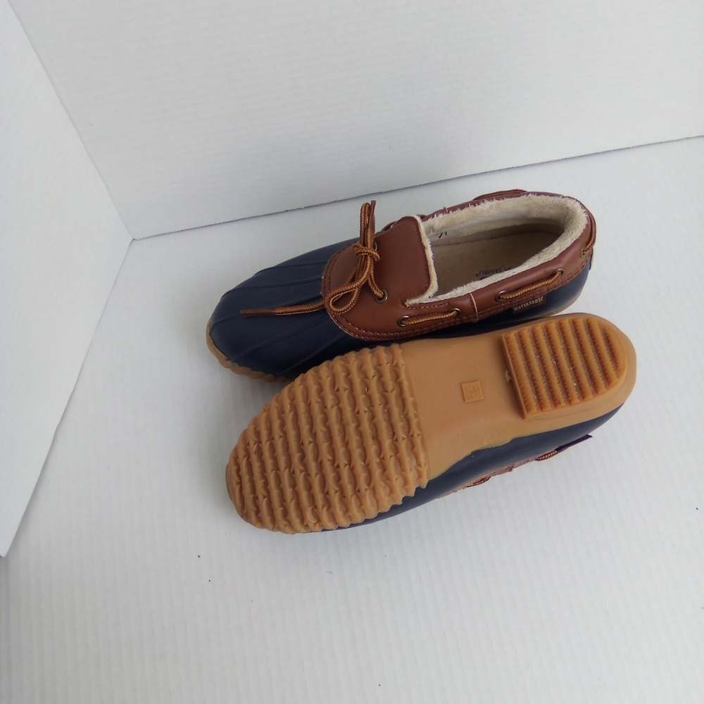 JBU Women's Navy and Brown Ankle Booties SIZE 6.5 - Picture 7 of 7